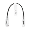 Cable de Parcheo Slim UTP Cat6 - 20 cm Negro Diámetro Reducido (28 AWG)