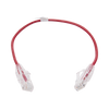 Cable de Parcheo Slim UTP Cat6 - 30 cm Rojo Diámetro Reducido (28 AWG)