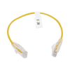 Cable de Parcheo Slim UTP Cat6 - 30 cm Amarillo Diámetro Reducido (28 AWG)