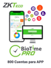 ZKTECO BIOTIMEPROAPPBUSINESS - Licencia Vitalicia de Aplicación Móvil para uso de ZK BIOTIME PRO / Compatible con Celulares ANDROID o iOS / Soporta 800 Cuentas