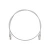 Patch Cord MC6 Modular Cat6 UTP, CM/LS0H, 0.91 Metros (3 Pies), Color Blanco, Diámetro Reducido (28AWG)