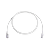 Patch Cord MC6 Modular Cat6 UTP, CM/LS0H, 1.52 Metros (5 Pies), Color Blanco, Diámetro Reducido (28AWG), Versión Bulk (Sin Empaque Individual)