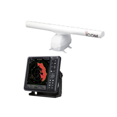 Sistema de radar con antena tipo matriz abierta de 4 pies a 72 Millas Náuticas, y pantalla a color MR1220E de 12.1