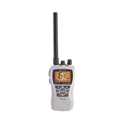 Radio portátil marino, flotante y sumergible con función de eliminación de agua de la bocina mediante vibración, potencia de RF de 6 Watts.