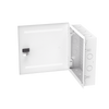 Gabinete Multipropósito de Montaje en Pared, de 14 in de Altura, Con Puerta Reversible, Fabricado en Acero, Color Blanco