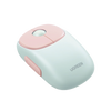 Mouse Inalámbrico FUN | Recargable| 2.4G & Bluetooth | 4 Niveles de DPI | Silencioso | Ergonómico | 5 Botones | Compatible con Windows, macOS 10.5, Android iOS Linux y Chrome OS | Color Rosa.