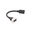 Adaptador HDMI con Pigtail Hembra-Hembra, Para vídeo 720, 1080p, 4K UHD Compatible con Faceplates MAX Siemon de 2 salidas, Color Blanco