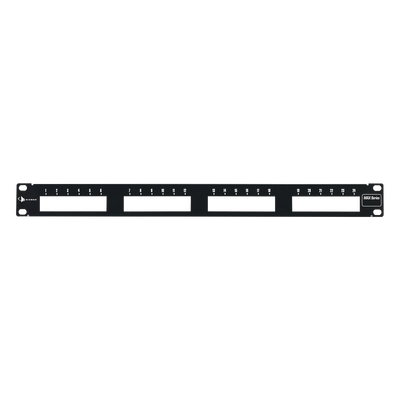 Patch Panel MAX Modular (vacío), de 24 Puertos, Plano, 1UR