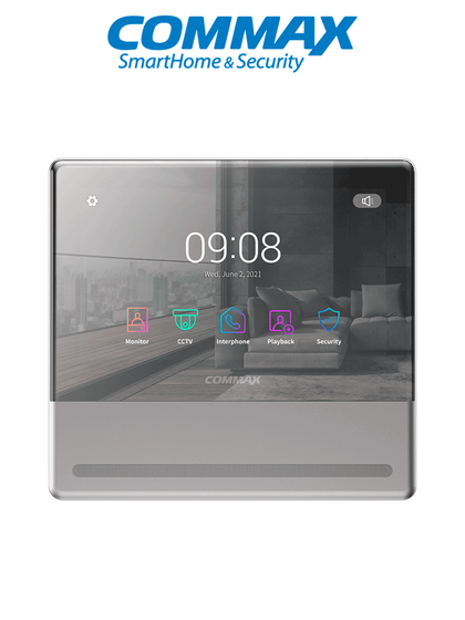 COMMAX CMV70MX - Monitor Touch para Videportero, Pantalla de 7 y Wifi App Hey Commax, Memoria SD, Soporta 2 Frentes de Calle y 2 Cámaras Análogas