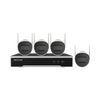 Kit IP Inalámbrico 1080p / NVR 4 Canales / 4 Cámaras Bala para Exterior / 1 HDD de 1 TB / Modo Repetidor