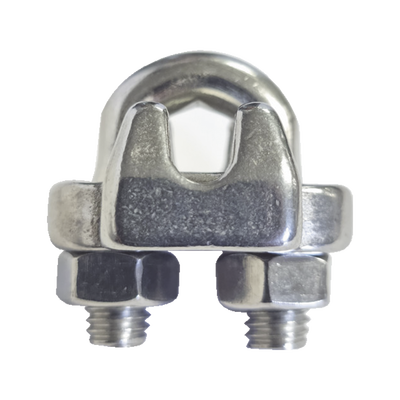 Nudo/ Perro/ Abrazadera Acero Forjado para Cable de 1/4, Acero Inoxidable.