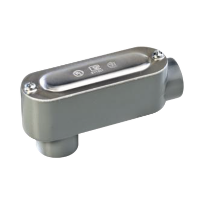 Caja oval roscada tipo LB de 2 1/2 corta (63.5 mm) incluye tapa y tornillos.
