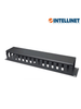 INTELLINET 716062 Organizador Horizontal de Cables, 19 Organizador de Cable para Montaje en Rack de 19, 2U, con Cubierta, Negro