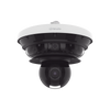 Cámara IP Multisensor 34MP (4 sensores 4K) con lentes motorizados / PTZ 2 MP 40X / Hasta 2 tarjetas MicroSD de 512GB / WDR de hasta 150dB / IP66 / IK10 / autoseguimiento / Inteligencia artificial para eventos