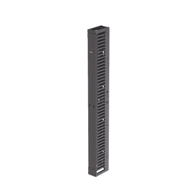 Organizador Vertical PatchRunner, Sencillo (Solo Frontal), Para Rack Abierto de 45 Unidades, 6 in de Ancho, Color Negro