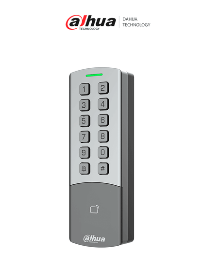 DAHUA DHI-ASI1201M-MEW - Control de Acceso Standalone Antivandálico / Tarjeta y Password/ IP65 & IK08/ 10,000 Usuarios, Passwords y Tarjetas/ Conectividad WiFi & RJ-45/ 10,000 eventos/ Soporta Lectura de Tarjetas MiFare & ID/ LoNuevo