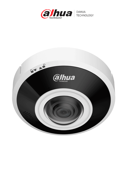 DAHUA DH-IPC-EBW5641P-AS-Cámara IP Fisheye/ 6MP/WizMind/ WDR/Heatmap/conteo de personas/protección perimetral/ LED IR integrado 15m/ deep learning/ E&S Alarma y Audio/ Ranura para tarjeta Micro SD de hasta 1 TB/ Audio bidireccional/ PoE/IK10 LoNuevo