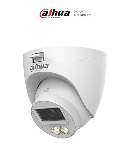 DAHUA DH-HAC-HDW1500CLQN-IL-A-S3-DIP - Camara Domo de 5 Megapixeles/ Iluminación Dual Inteligente + FullColor/ Lente de 2.8 mm/ 106 Grados de Apertura/ 30 Metros de IR y Luz Visible/ Micrófono Integrado/ IP67/ Soporta: CVI/CVBS/AHD/TVI/ LoNuevo