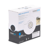 Bobina de cable de 100m, Cat5e, 24 AWG, color Gris, UL, para aplicaciones en videovigilancia, redes de datos. Uso Interior