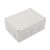 Caja Derivación-Conexión de Plástico (140 X 190 X 76 mm) con 10 Glándulas de Goma. Para Instalaciones Comerciales, Residenciales e Industriales. Incluye Tornillería para su Tapa. Funciona También como Registro.