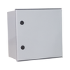 Gabinete de Poliéster IP65 Uso en Intemperie (400 x 400 x 200 mm) con Placa Trasera Interior de Plástico (Incluye Chapa y Llave).