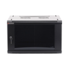 Gabinete PRECISION, Con Puerta de Cristal Templado, de 19in, 6UR, 450mm de Profundidad, Color Negro