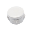 Caja Derivación-Conexión de Plástico Circular con 4 Glándulas de Goma (70 diámetro X 48 alto mm). Para Instalaciones Comerciales, Residenciales e Industriales. Cerrado a Presión.