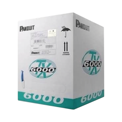 Bobina de Cable UTP 305 m. de Cobre, TX6000 PanNet, Reelex, Blanco, Categoría 6 Mejorado (23 AWG), LSZH (Bajo Humo, Cero Halógenos), de 4 pares