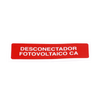 Etiqueta de Desconectador Fotovoltaico en Vinil Adhesivo Mate / Paquete con 20