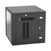 Gabinete PanZone de Montaje en Pared, de 19in, Puerta con Ventana de Seguridad, 12 UR, 635mm de Profundidad, Color Negro