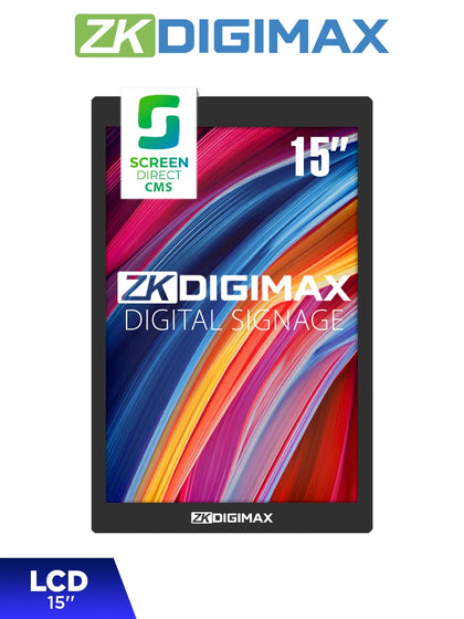 ZKDIGIMAX DG03A3W15 – Pantalla LCD de 15.6 para Mostrador o Escritorio, Full HD, Android 11, Brillo de 500 nits, Vida útil +50,000 h, Ideal para Publicidad Digital