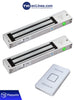YLI YMTSKLED Paquete de 2 Cerraduras Magnéticas YM280NLED + 1 Botón TSK-830NCLED