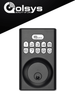 QOLSYS IQDLK-PGK-MB Cerradura con botón pulsador - Cerradura Inteligente PowerG, color negro mate Matted Black IQ PDFM