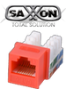 SAXXON M2656AR - Modulo jack keystone RJ45 / 8 Hilos / CAT 6A / Compatible con calibres AWG 22-26 / Color rojo