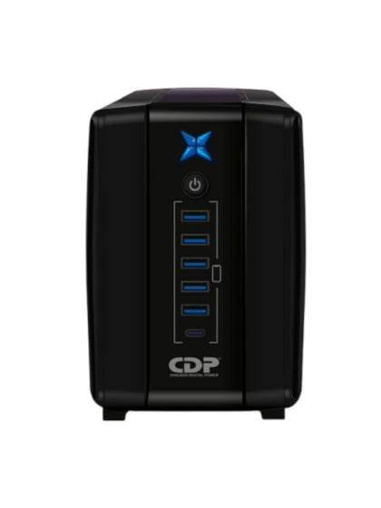 CDP R-UPR508 - UPS Interactivo de 500 VA y 250W, con 8 terminales de salida 4 con respaldo, auto reseteo, incluye batería de 12V 4.5AH, y es libre de mantenimiento PROMOCDP