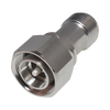 Adaptador en Línea de Conector 4.3-10 Macho a N Hembra, Bronce Blanco/ Plata/ Teflón.