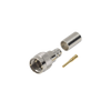 Conector Mini-UHF Macho, 50 Ohm de Anillo Plegable para LMR-240, RG-8/X, 9258, Niquel/ Oro/ Delrin.