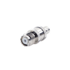 Conector Mini-UHF Hembra en Línea, de Anillo Plegable para Cable Coaxial RG-8/X, 9258, LMR-240, Níquel/ Plata/ Teflón.