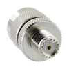 Adaptador en Línea de Conector Mini UHF Hembra a UHF Macho (PL-259), Níquel/ Oro/ Teflón.