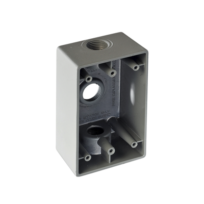 Caja Condulet FS de 1/2 (12.7 mm) con tres bocas a prueba de intemperie.