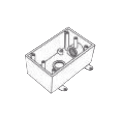 Caja Condulet FS de 3/4 (19.05 mm) con dos bocas a prueba de intemperie.