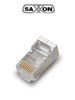 SAXXON S901E - Conector plug RJ45 para cable UTP con guía / CAT 6 / Blindado / Paquete 100 piezas