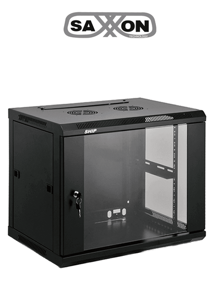 SAXXON SA661201 - Gabinete de pared de 12 UR, fijo, capacidad de carga de 60 Kg. Dimensiones: 60x60x63.5 cm. MCI2