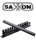 SAXXON SXORGNET24P - Organizador de cables horizontal con tapa para rack de19 / 1U / 24 posiciones / Color Negro / Tapa y Base Metálica