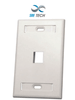 SBETECH SBE-2517-1P-WT - Placa de pared de 1 puerto color blanco