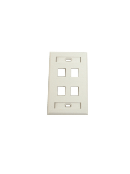 SBE TECH SBE-2517-4P-WT Placa de pared de 4 puerto color blanco