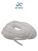 SBE TECH SBEESP6 - Organizador de cables espiral, blanco, 1/4, 10 metros, en rollo