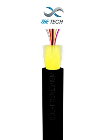 SBETECH SBE-FOINE24SM - Fibra Optica para uso interior/exterior tubo apretado 9/125, OS2, 24 hilos, monomodo Precio por metro Venta en multiplos de 100 mts