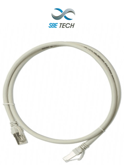 SBETECH SBE-PCC6A1.0M-GY - Patch cord cat6a con bota inyectada color gris, 1 mts