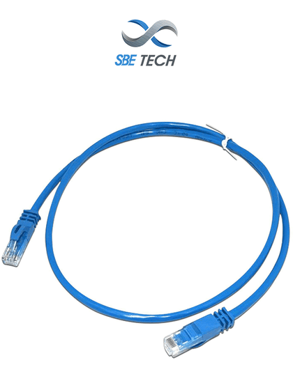 SBETECH SBE-PCC63.0M-BL - able de parcheo Cat 6, color azul, de 3 metros con bota inyectada y moldeada